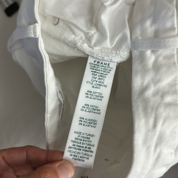Frame White Le Crop Frayed Hem Jeans 28 - Picture 8 of 8